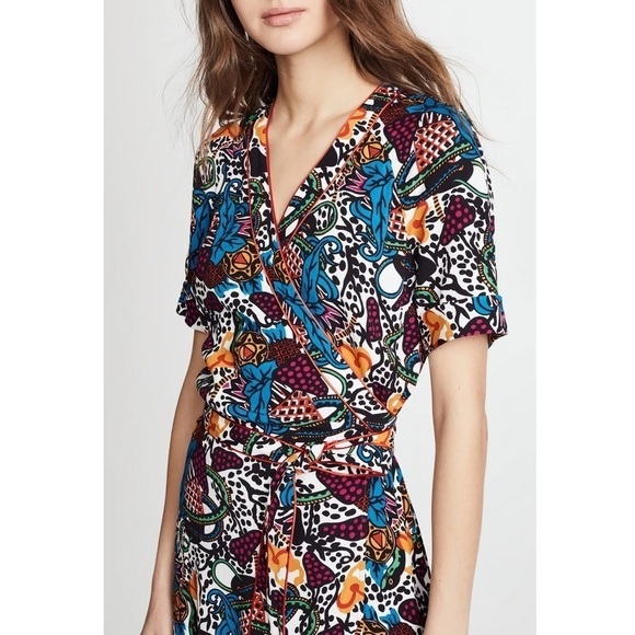 Veronica Beard Maxi Floral Wrap Serena Dress - Picture 5 of 8